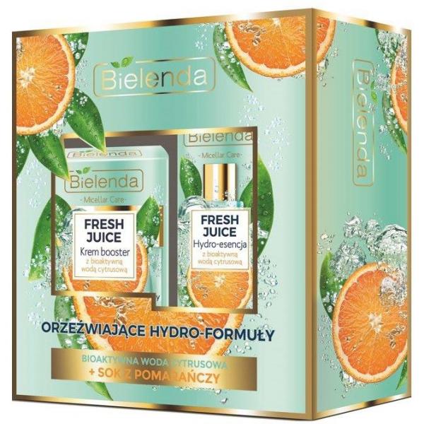 Bielenda zestaw Fresh Juice krem booster nawilżający + hydro-esencja