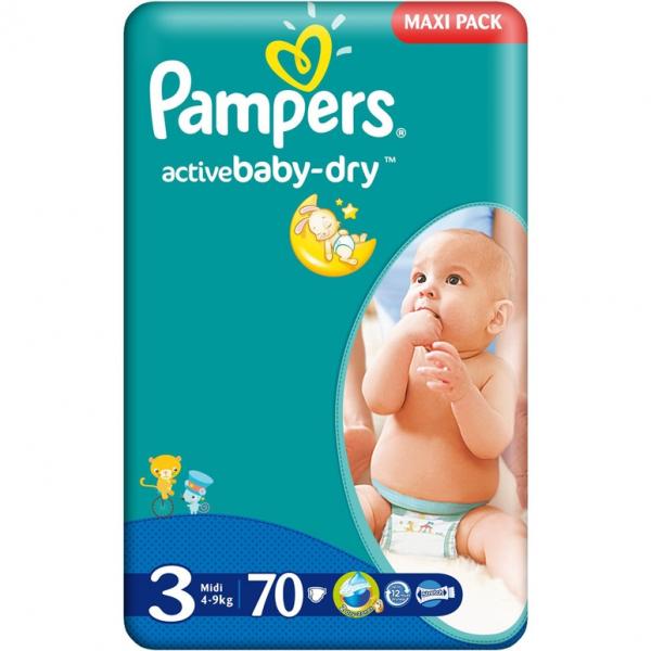 Pampers pieluszki 3 Midi (4-9 kg) 70 szt.