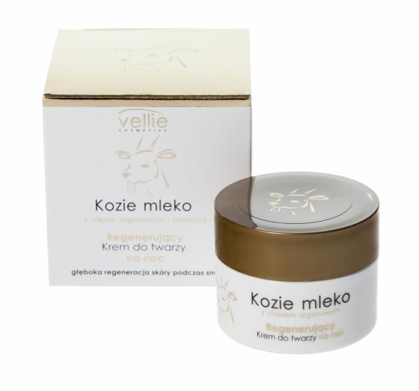 Vellie kozie mleko regenerujący krem do twarzy na noc 50ml