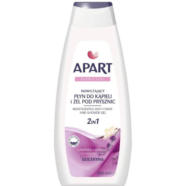 Apart Double Care żel pod prysznic i płyn do kąpieli 2w1 Lawenda i Wanilia 900ml 