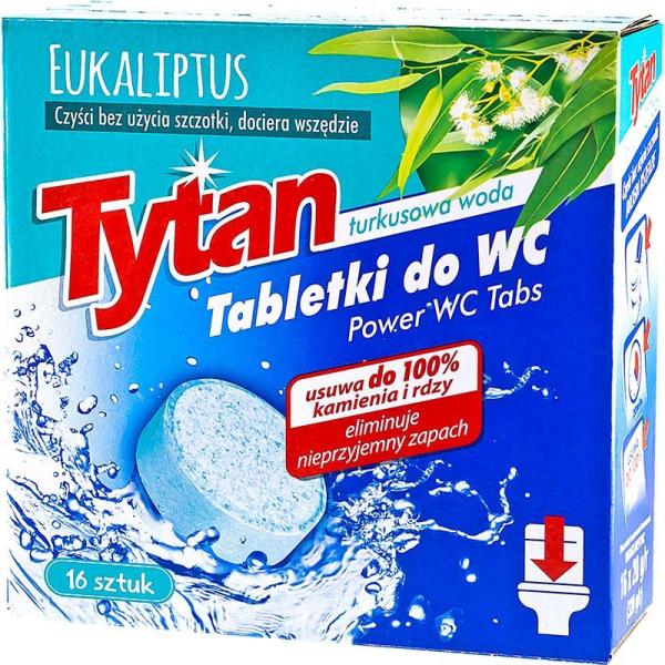 Tytan Power Tabs tabletki do WC 16 sztuk Eukaliptus