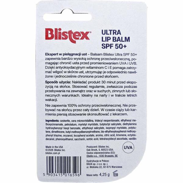 Blistex Ultra SPF 50+ balsam do ust