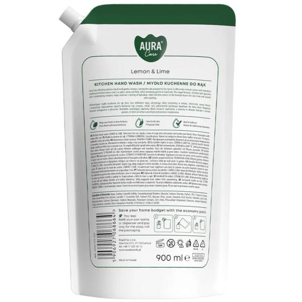 Bispol Aura Kitchen mydło kuchenne – zapas 900ml Lemon & Lime